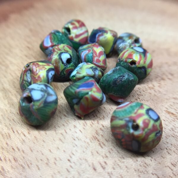 Antique Glass Trade Beads (Roman Pattern) | beadcode : CA-024