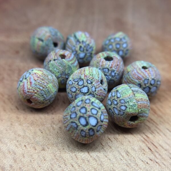 Antique Glass Trade Beads (Roman Pattern) | beadcode : CA-030